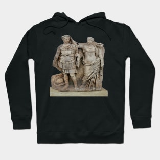 Nero and His Mother, Agrippina Roman Statue Hoodie